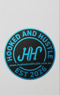 Hooked & Hustle Round Logo Sticker